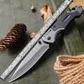 Folding knife with alloy construction showing blade and handle, available in two specification models