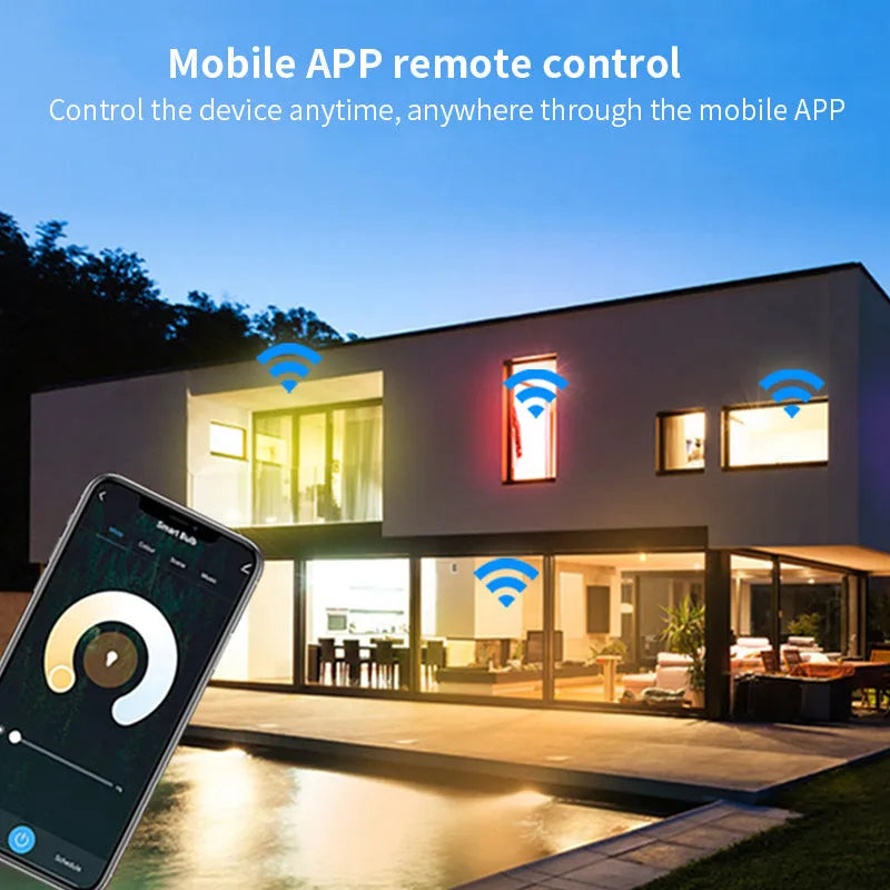 GU10 smart LED spotlight bulb with RGBCCT colour control and WiFi connectivity
