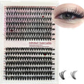 DIY cluster lashes mixed package showing 30D and 40D false eyelashes in 9-16mm lengths with application tweezers