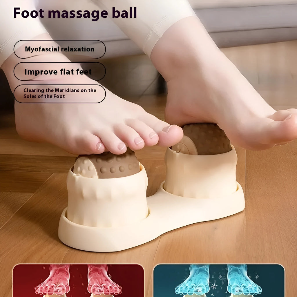 Double ball massage ball set with cold and hot compress function in caramel mocha colour