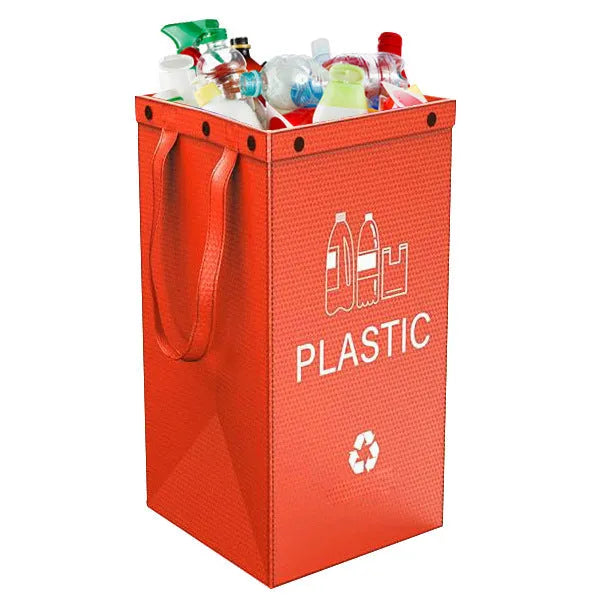 40-litre blue household plastic bin with waterproof construction for indoor waste classification