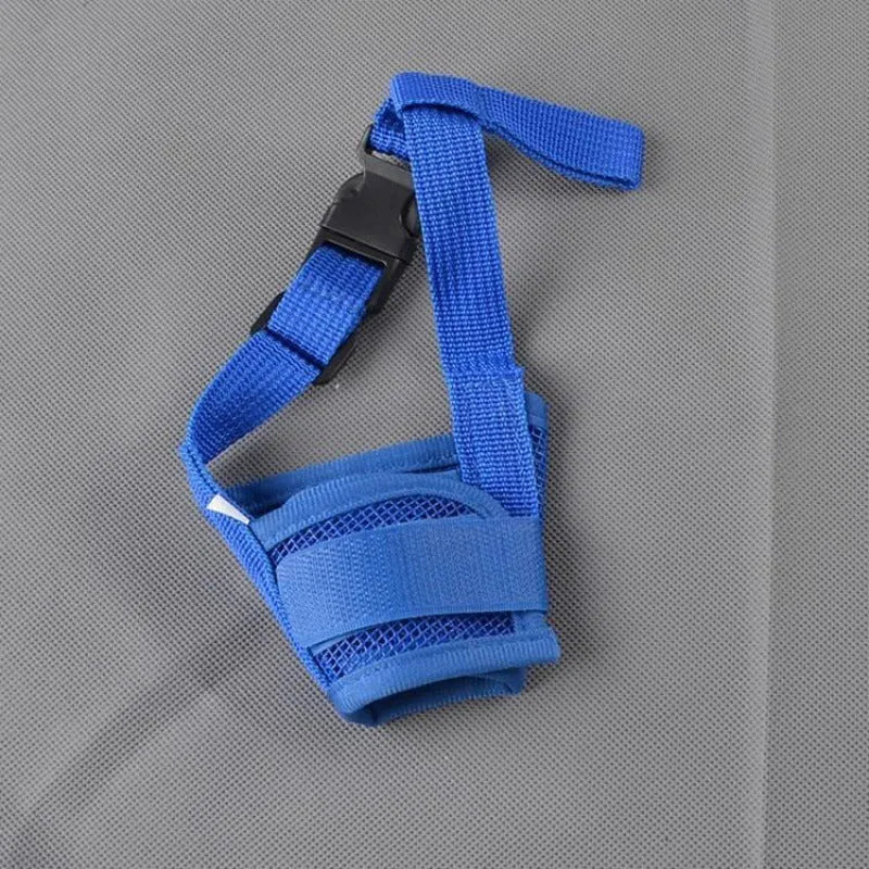 Adjustable plastic dog muzzle in multiple colours and sizes for biting and chewing control