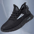 Men's mesh sneakers in beige with synthetic leather upper and lace-up design