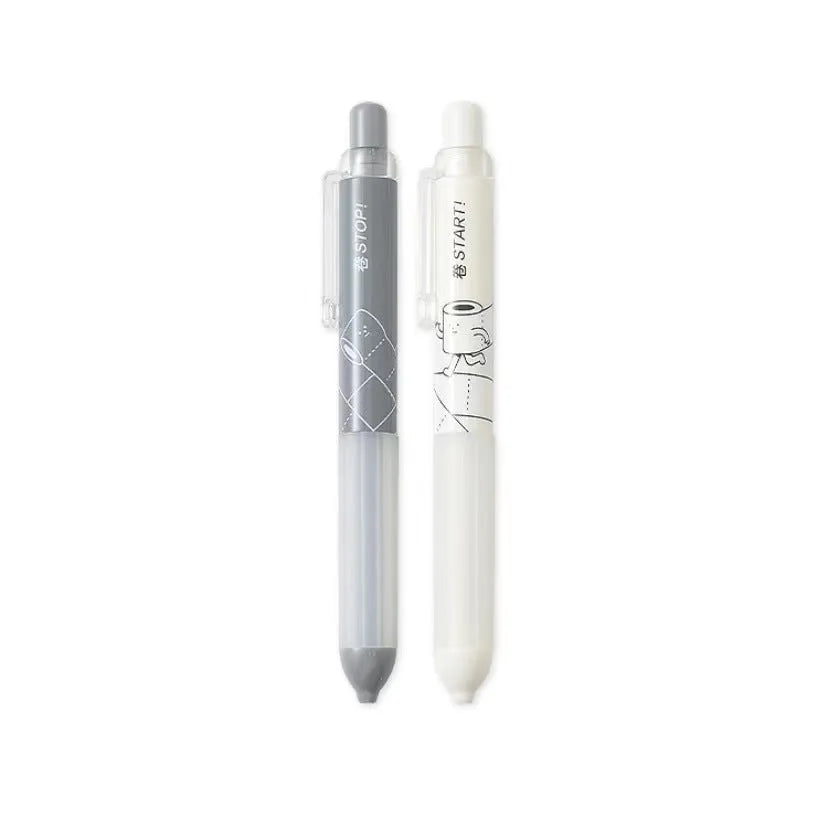 0.5mm automatic pencil with cloud grip in black and white minimalist design