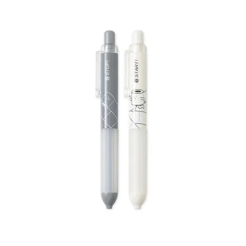 0.5mm automatic pencil with cloud grip in black and white minimalist design