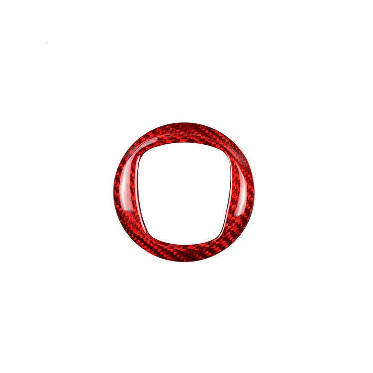Real dry carbon carbon fibre steering wheel decorative frame in black or red colour options