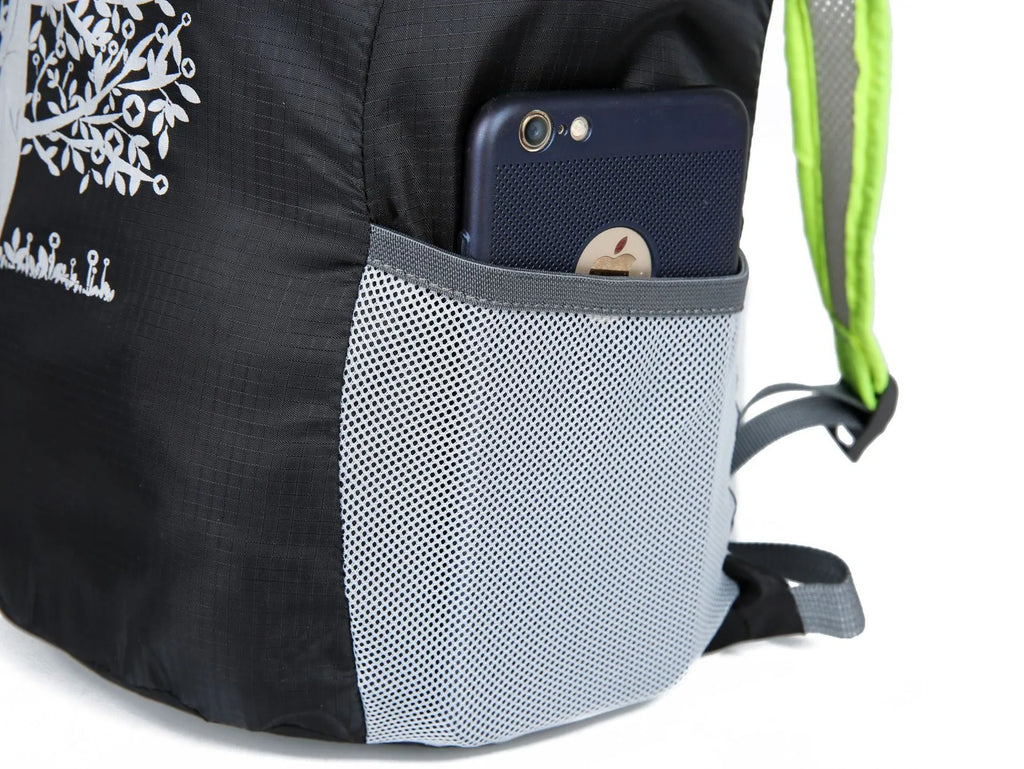 Children's folding backpack in camouflage pattern with adjustable straps, 40x28x13cm polyester