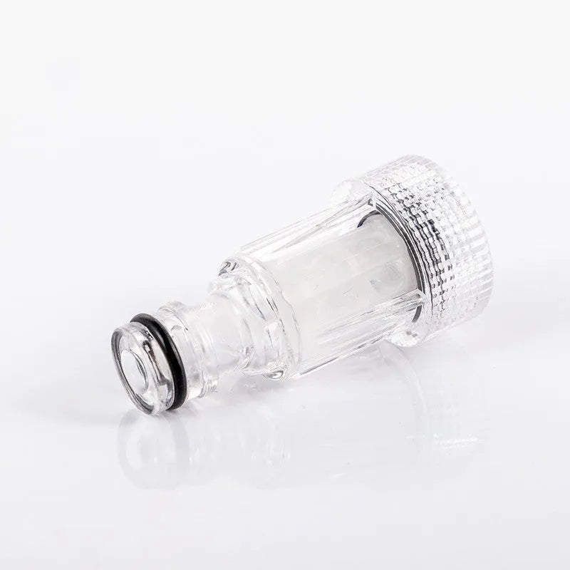 Transparent plastic inlet water joint for Karcher K2 to K7 series pressure washers