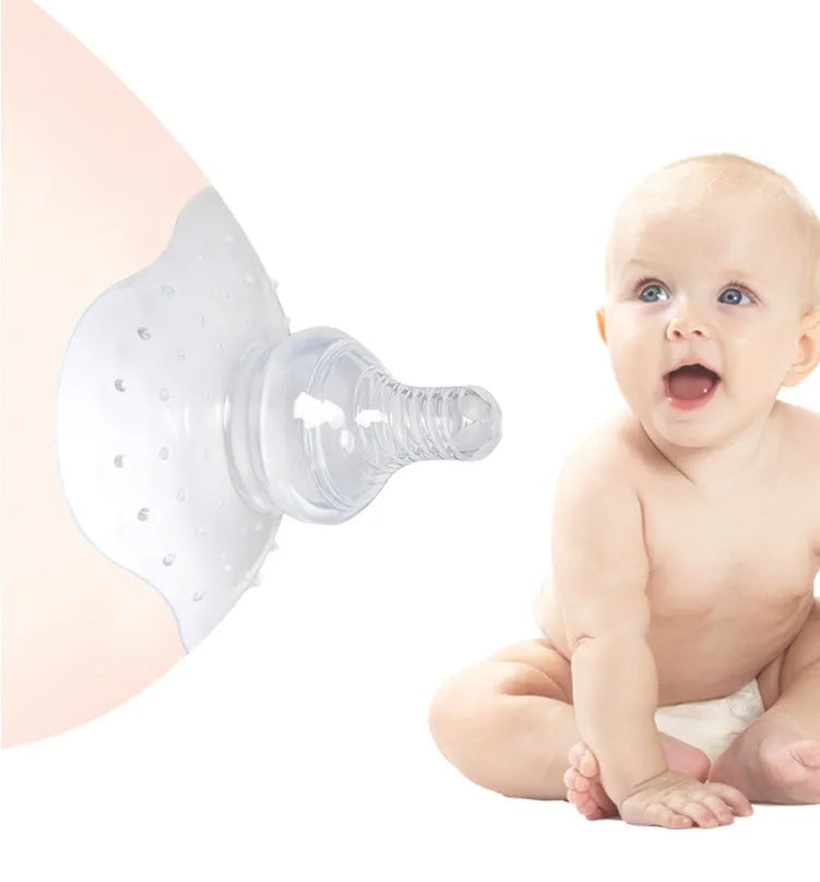 Nursing nipple protector for flat nipples breastfeeding aid transparent and petal colour options