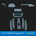 Transparent TPU interior protective film for BMW 3 Series dashboard and central control panel