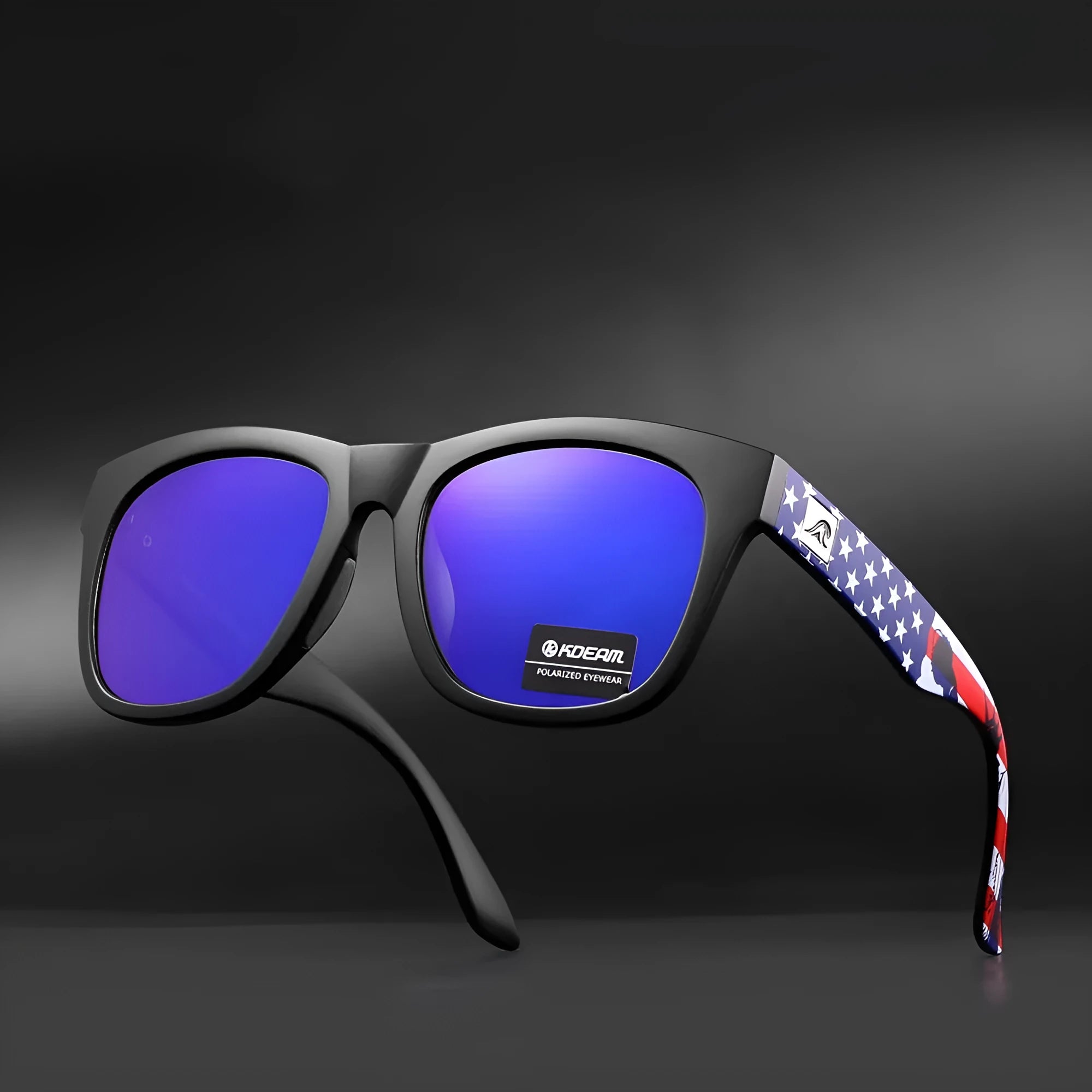 Polarised sunglasses with TAC lenses and a PC frame for fishing and driving.