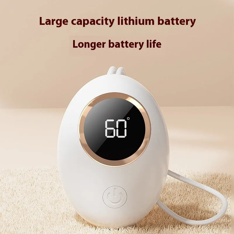 USB digital display hand warmer power bank in six colour options with aluminium heat dissipation