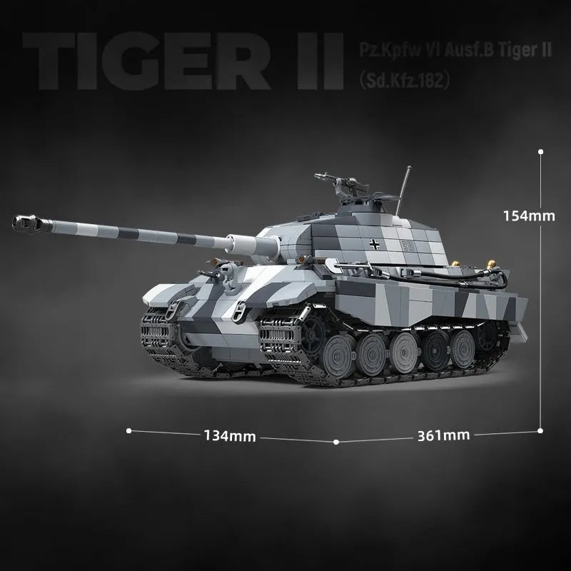 Heavy tank small particle plastic building blocks set in colour box packaging