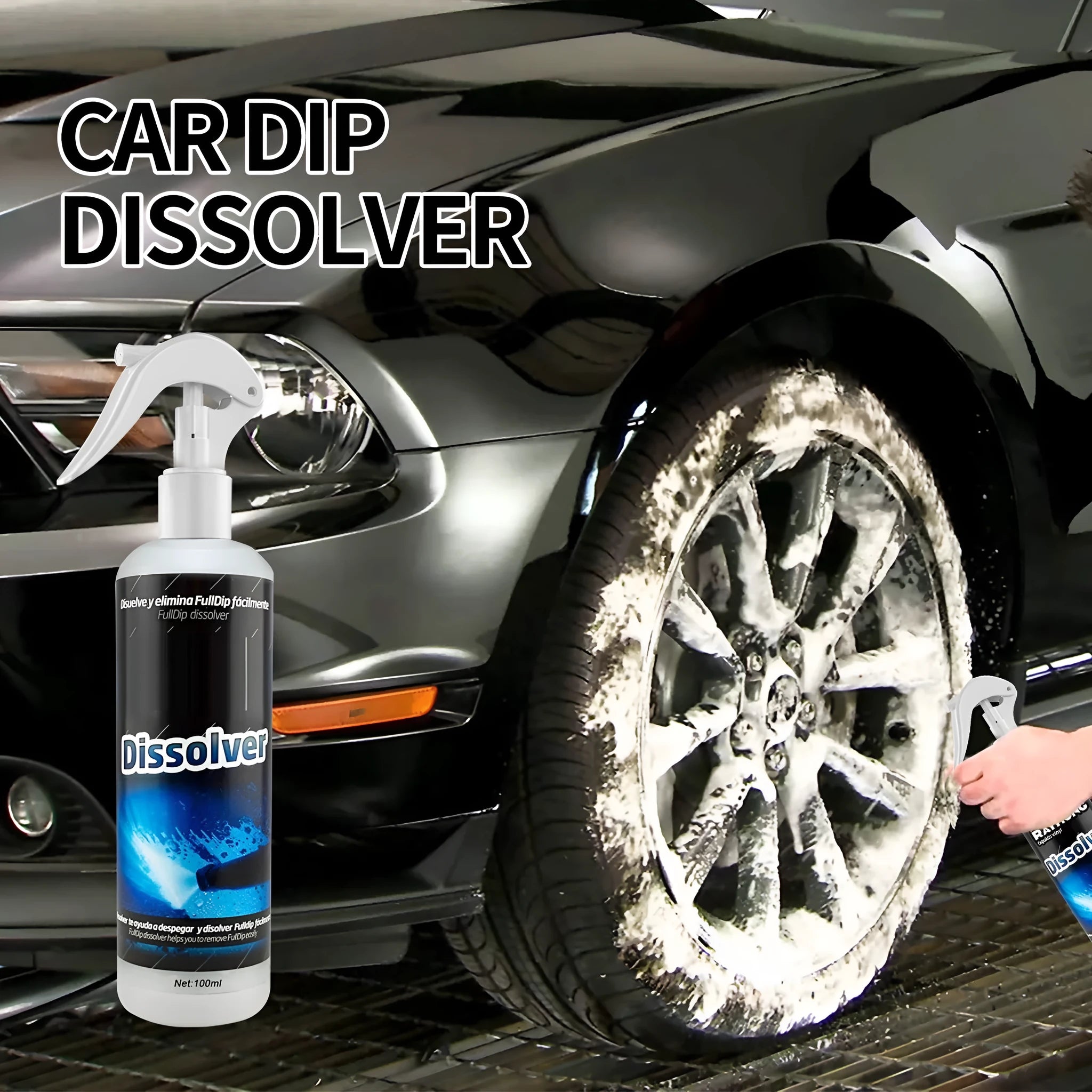 100ml car foam cleaning agent bottle for automotive interior seat stain removal
