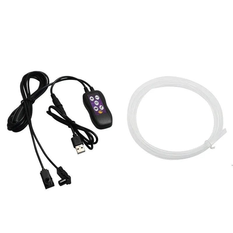 USB-powered flexible LED car ambient light strip for colour-changing dashboard and centre console decoration
