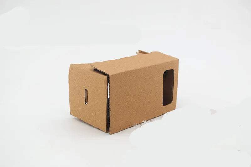 Pink and white VR cardboard glasses viewer for 6-inch smartphones