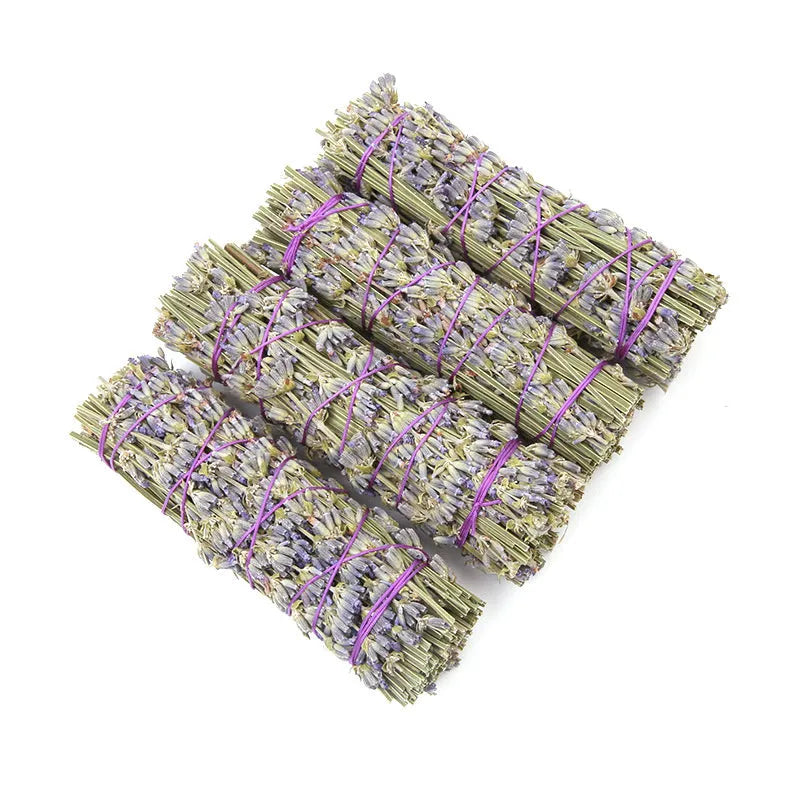 A single, approximately 4-inch-long dried flower aromatherapy stick with lavender fragrance on a plain background.