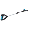 Blue foldable portable pickup tool with extended aluminium handle, 83.5cm long