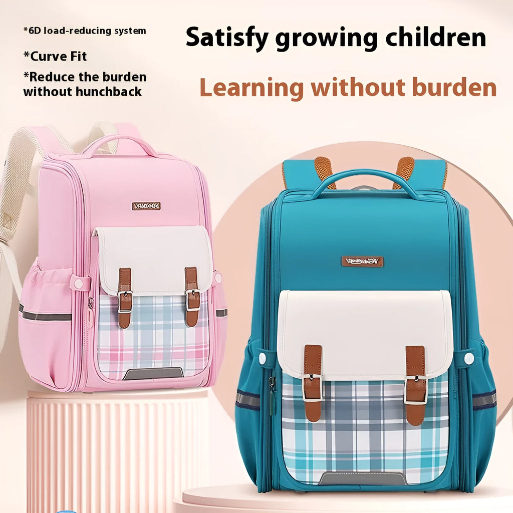 Lightweight Oxford cloth school backpack for grade 5-6 pupils in multiple colour options
