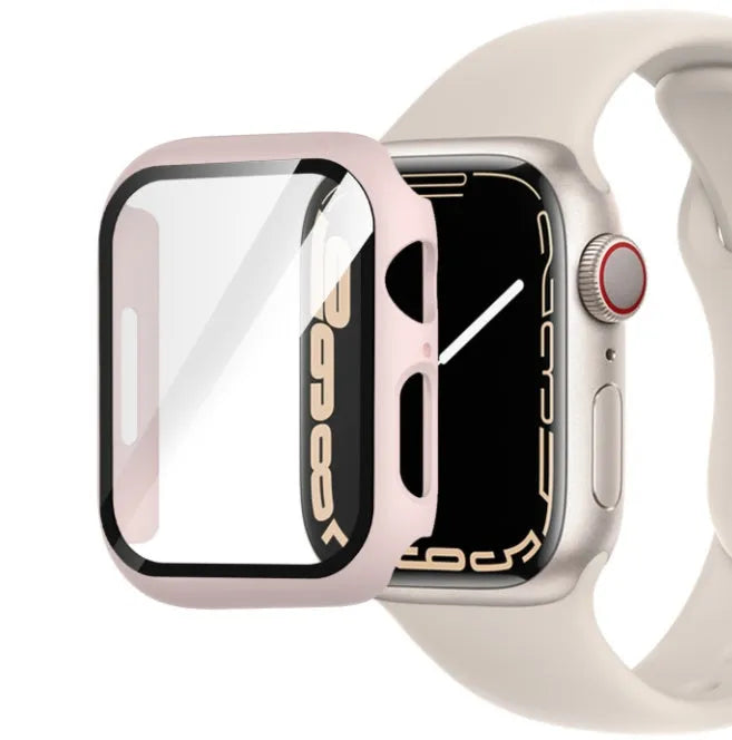 PC tempered film watch case protector in transparent colour showing watch compatibility
