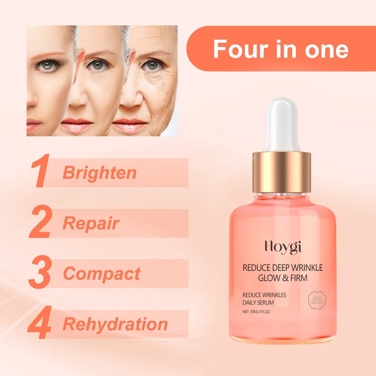30ml rose essential oil bottle for skin brightening and wrinkle care