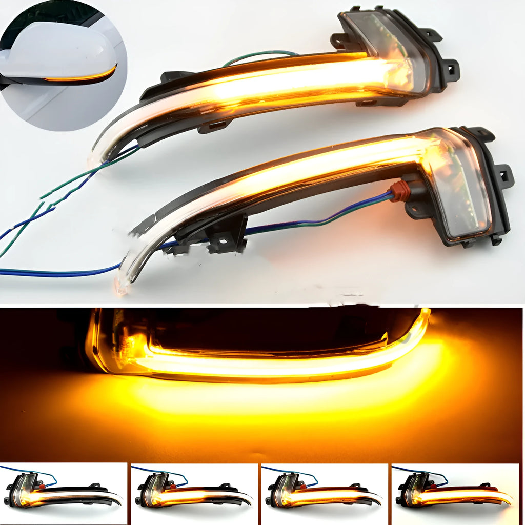 Dynamic LED mirror turn signal unit for Audi B8 and B8.5 vehicles