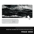 Oversized natural rubber gaming mouse pad with e-sports design on desk surface