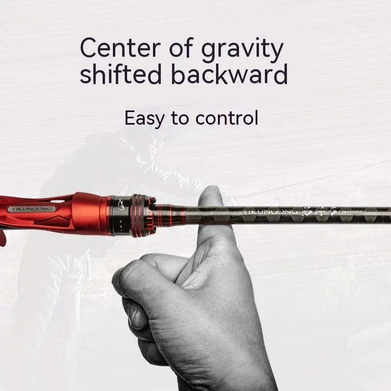Carbon fishing rod showing straight handle and pikestaff grip options, with ultralight blank in 210cm and 240cm lengths.