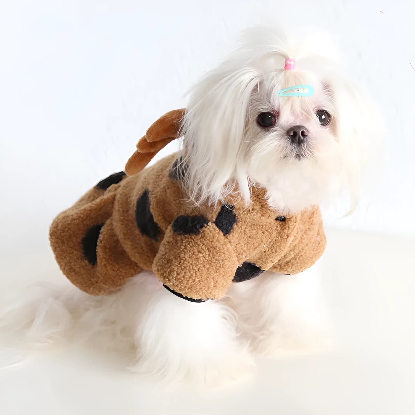 Polka dot elk couple pet clothing for dogs and cats in casual style with five size options