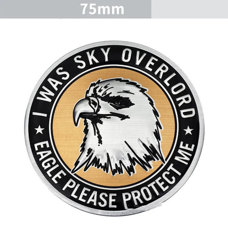 Aluminium car sticker badges with animal motifs including lion, eagle and tiger designs