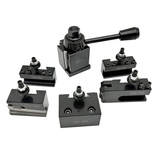 Machifit 250-000 hardened steel quick change tool post with holders for woodworking lathe
