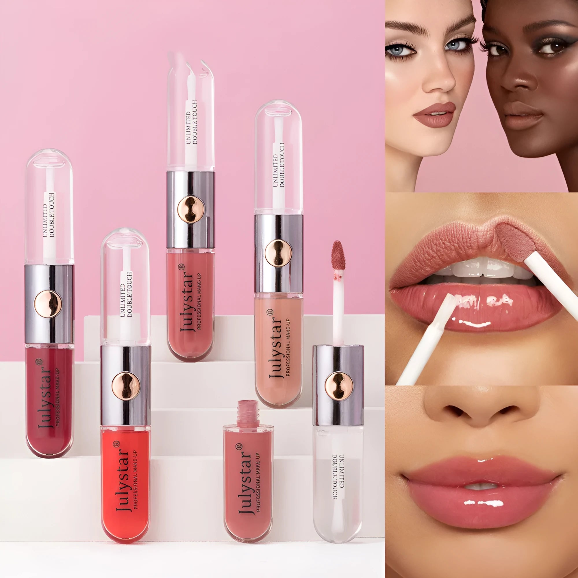 Women's lasting lip gloss tube in a 6ml size, shown in one of the available colour styles from 01 to 09.