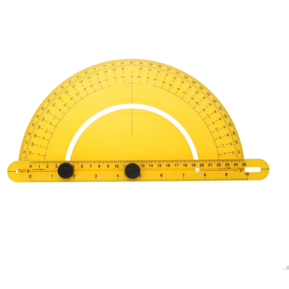 30cm ABS plastic carpentry angle ruler with 180-degree measuring arm for woodworking and tiling projects