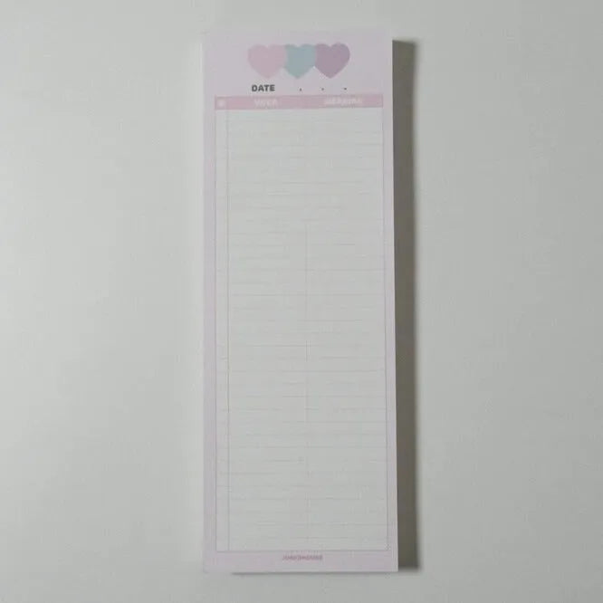 B5 half-size language learning notepad with English words, available in pink, purple and blue cover colours