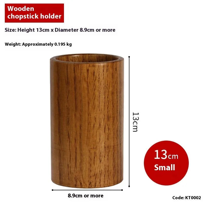 Bamboo chopsticks holder portable utensil organiser in natural bamboo with multiple size options