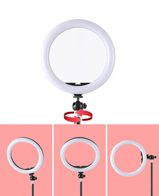 10-inch ring selfie light with metal bracket for smartphone photography and video calls