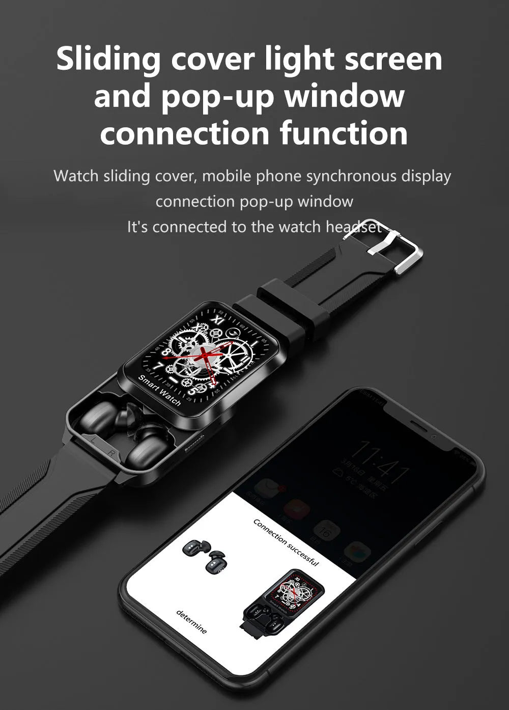 Smart bracelet with split screen display showing password lock interface on silicone wristband