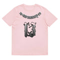 Straight-cut cotton summer T-shirt in grey colour with round neck and short sleeves