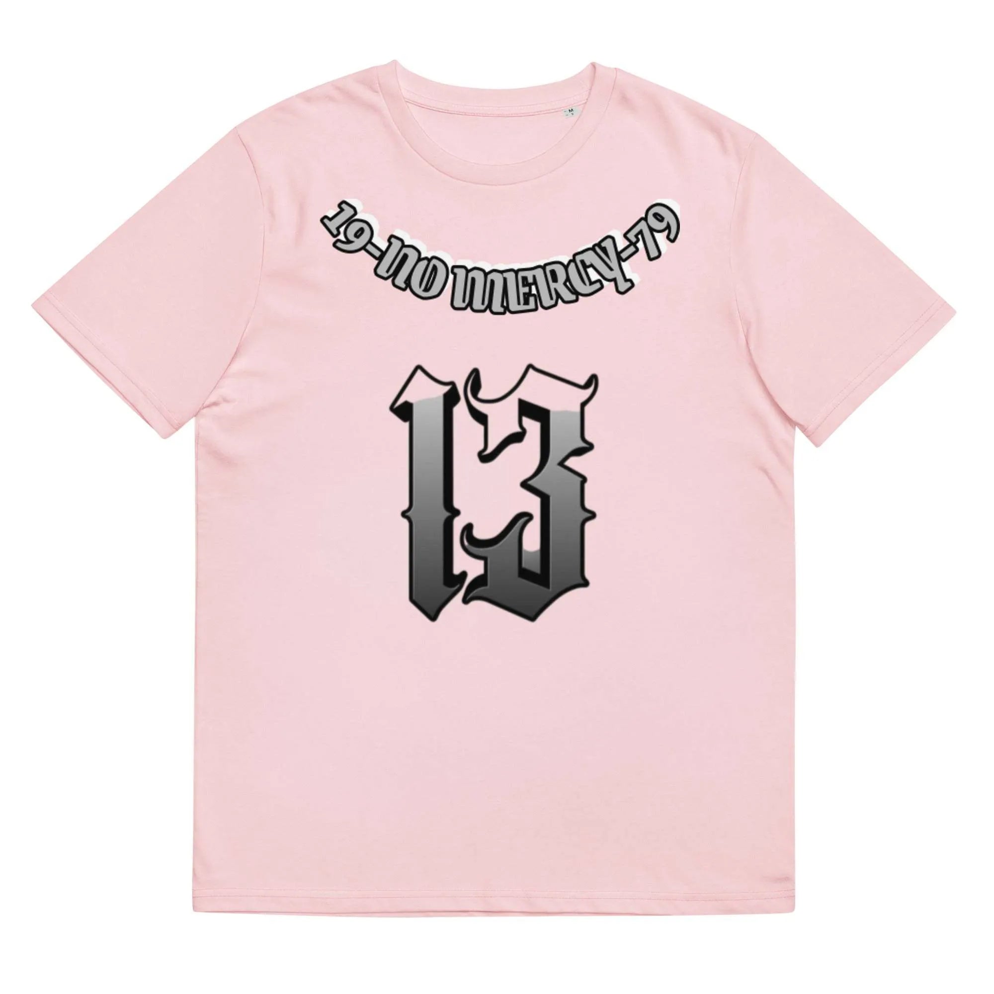 Straight-cut cotton summer T-shirt in grey colour with round neck and short sleeves