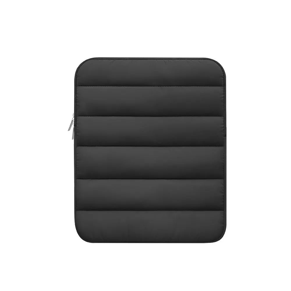 Fluffy laptop sleeve for 9.7-11 inch devices with waterproof lining in black colour
