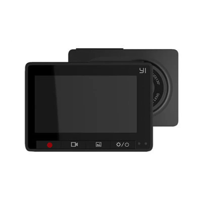 YI Intelligent Driving Recorder black Power version with 160-degree wide-angle lens and 3MP camera for vehicle recording
