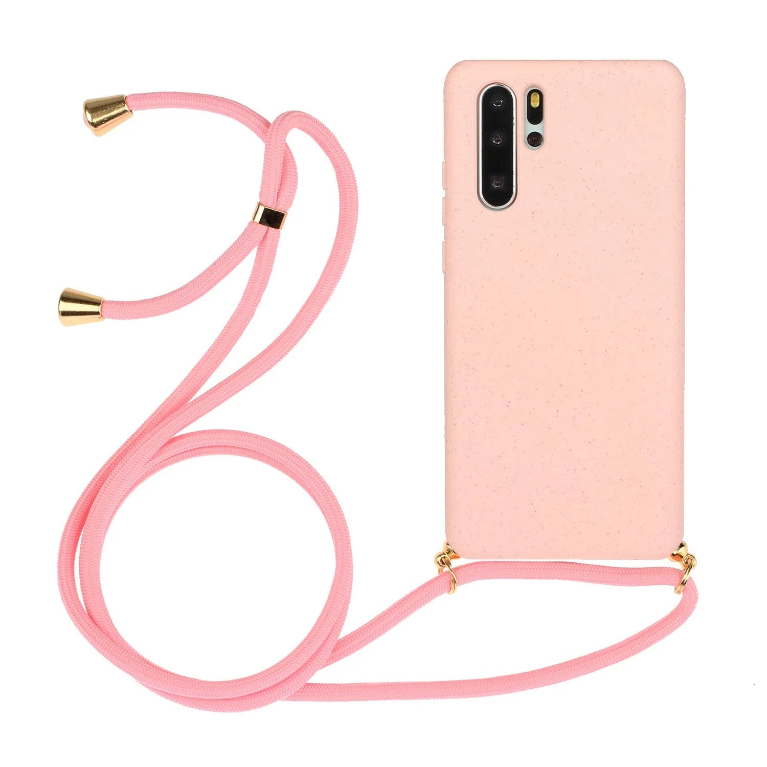 Huawei P30 floral painted phone case with wrist lanyard in TPU material