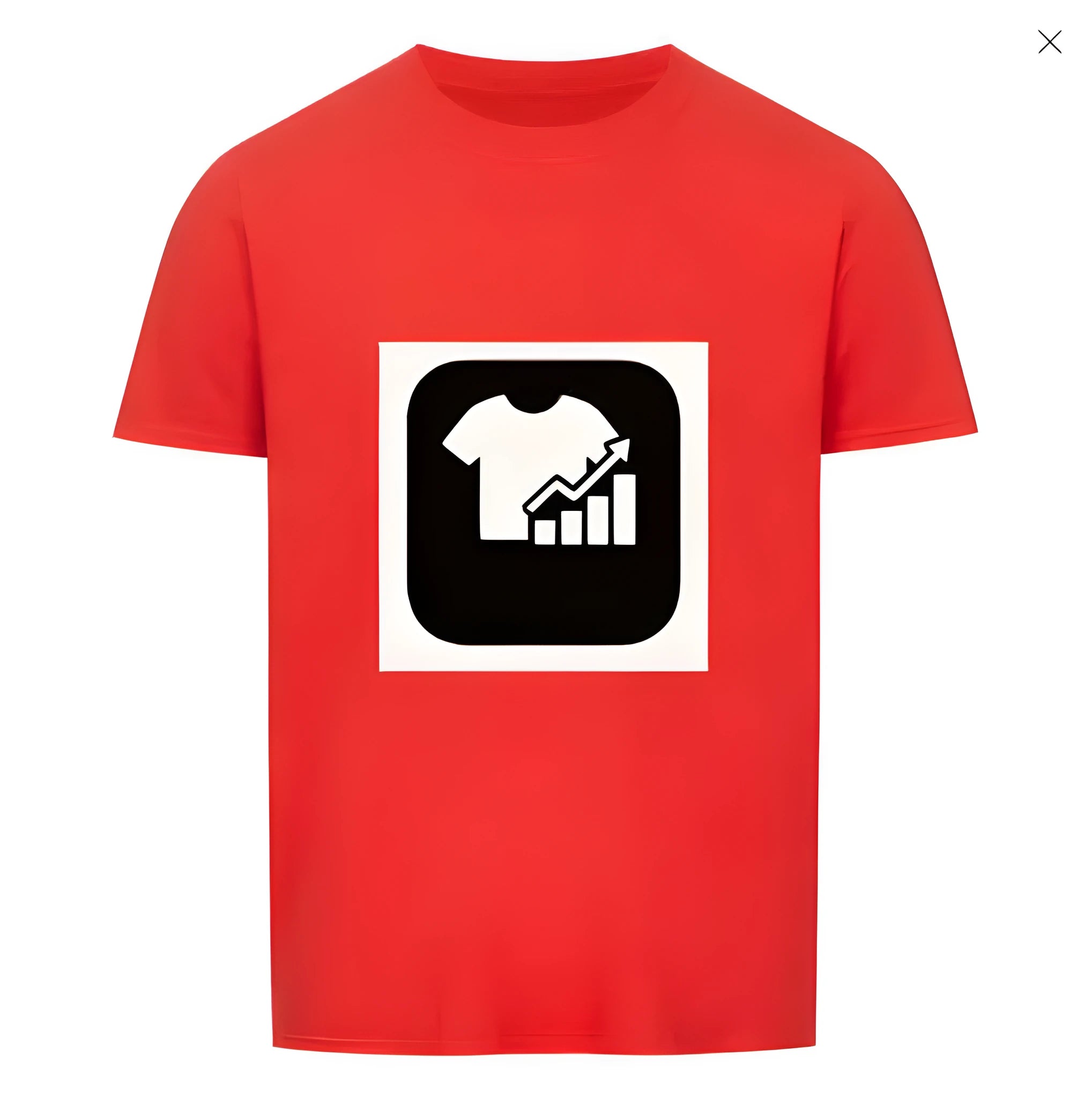 Red striped short sleeve T-shirt with Japanese retro style in silk and linen blend fabric