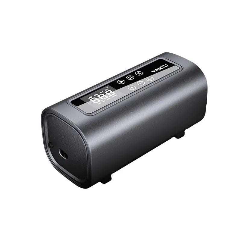 120W portable electric tyre pump with digital display and long black air hose
