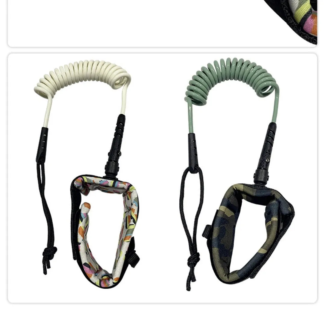 Polypropylene surfboard hand holding rope showing attachment method with 50kg tension capacity