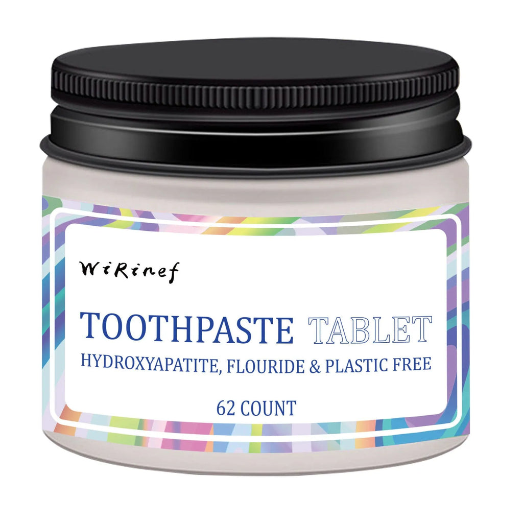 TP19 solid toothpaste tablets in portable packaging, 62 count pack for travel oral care