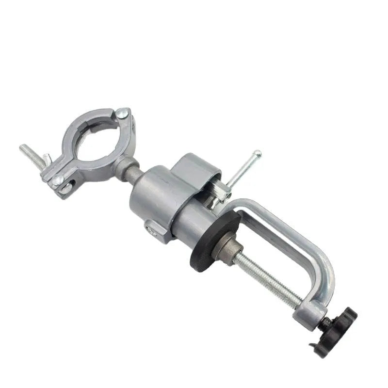 Bracket type clamp-on bench vise with rotating head and tungsten steel construction