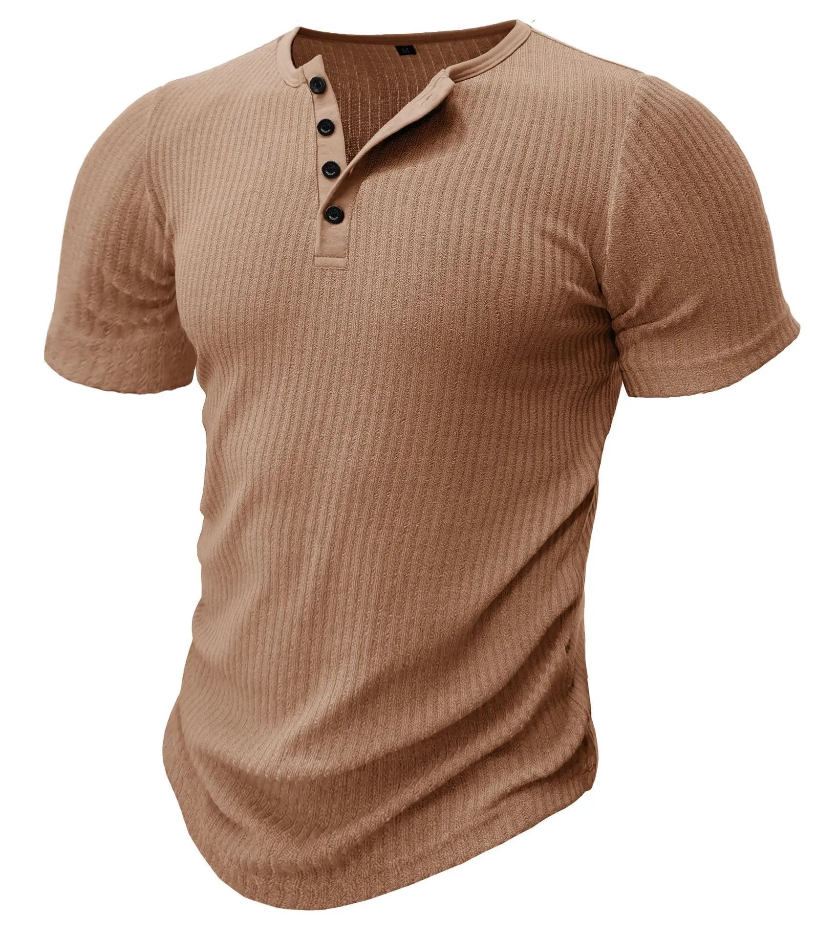 Men's slim-fitting muscle sports t-shirt in polyester available in five solid colours