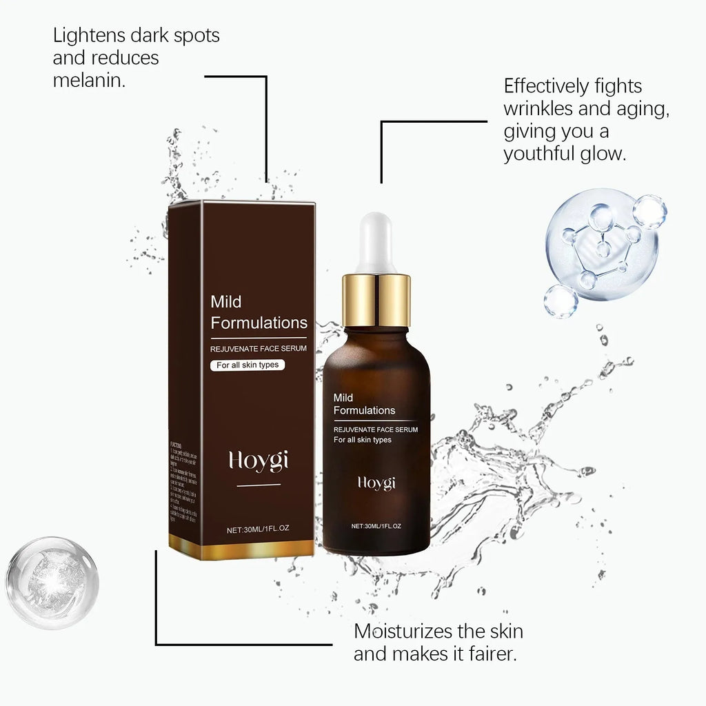 30ml facial essence bottle with nourishing arbutin, collagen, vitamin C and hyaluronic acid formula