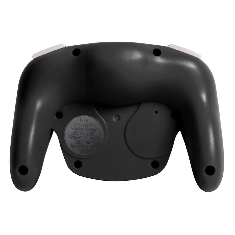 Black wireless gamepad for Nintendo Switch and PC with NFC reader near thumbsticks.